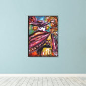 FAUST /トリコーンとフクロウのミステリアスなマスク キャンバスプリント (インサイチュ (ウッドフロア))