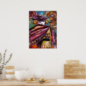 FAUST /トリコーンとフクロウのミステリアスなマスク ポスター (キッチン)