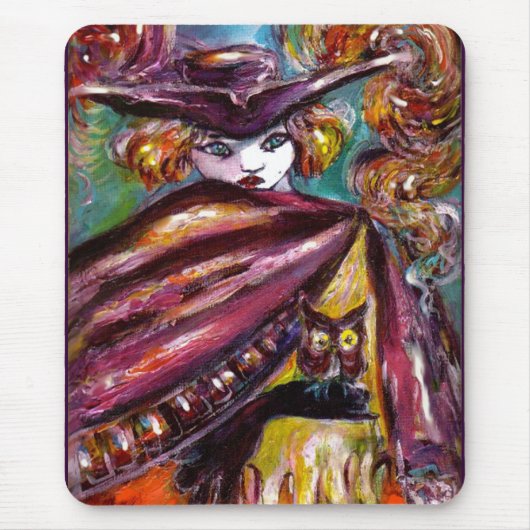 FAUST /トリコーンとフクロウのミステリアスなマスク マウスパッド (正面)