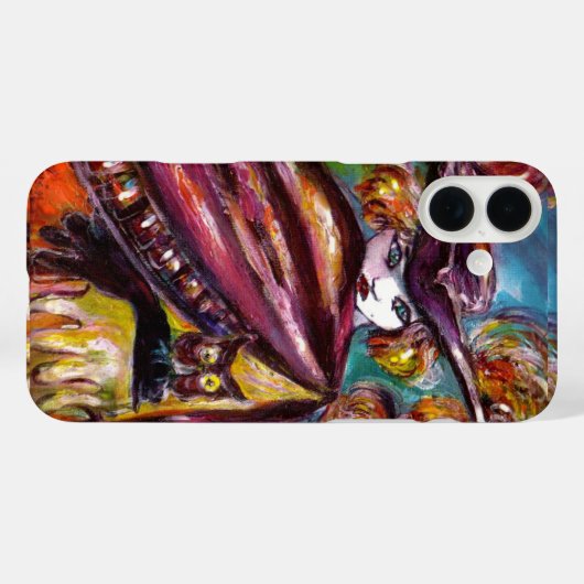 FAUST /トリコーンとフクロウのミステリアスなマスク Case-Mate iPhoneケース (裏面 (横))