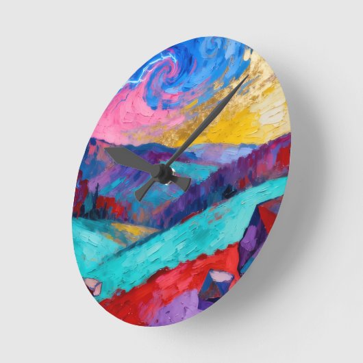 Fauvism ラウンド壁時計 (傾斜)
