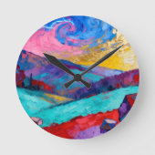 Fauvism ラウンド壁時計 (正面)