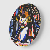 Fauvist Child Modern Art Wall Clock ラージ壁時計 (傾斜)