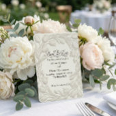 Faux 3D Embossed Tulip Floral Relief セーブザデート