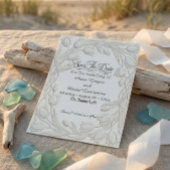 Faux 3D Embossed Tulip Floral Relief セーブザデート