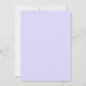 Faux 3D Relief Dusty Blue Floral Wedding  招待状 (裏面)