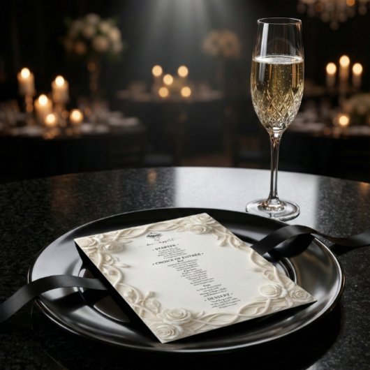 Faux 3D Sculpted Plaster Floral Border メニュー