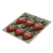 Faux 3D Strawberry Vintage Ceramic Tile Print タイル (側面)