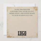 Faux aged stone employee anniversary gifts 招待状 (裏面)