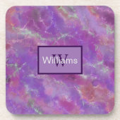 Faux Amethyst Purple Marble コースター (正面)