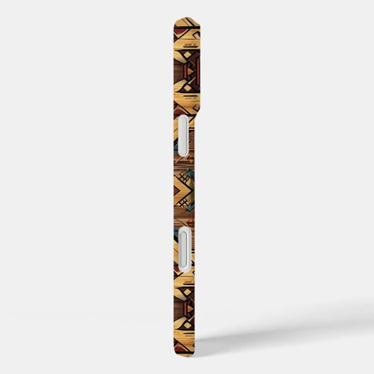 Faux Aztec wood grain Case-Mate iPhoneケース (裏面 / 右)