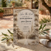 Faux Bas-Relief Carved Floral Archway セーブザデート