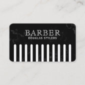 Faux black comb barber 名刺 (正面)
