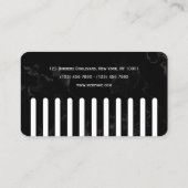 Faux black comb barber 名刺 (裏面)