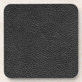 Faux Black Leather コースター (正面)