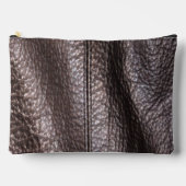 Faux Black Leather Print Cut Sew Bag アクセサリーポーチ (正面)