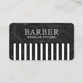 Faux black pattern comb barber 名刺 (正面)