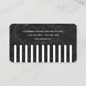 Faux black pattern comb barber 名刺 (裏面)