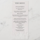 Faux Blind Embossed Arch Wedding Menu Card メニュー (正面)