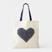 Faux Blue Denim Butterfly トートバッグ (裏面)