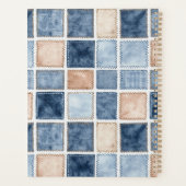 Faux Blue Denim Cream First Coffee Beans Heart プランナー手帳 (裏面)