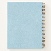 Faux Blue Leather Texture With Gold Foil Banner ノートブック (裏面)