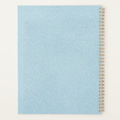 Faux Blue Leather Texture With Gold Foil Banner プランナー手帳 (裏面)