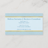 Faux Blue Leather Texture With Gold Foil Banner 名刺 (裏面)