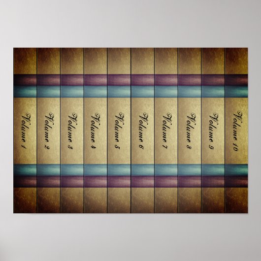 Faux Book Spines Volumes Of Books ポスター (正面)