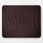 Faux Brown Alligator Crocodile Leather Print マウスパッド (正面)