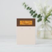 Faux Brown Leather And Gold Foil Earrings Display 名刺 (スタンド正面)