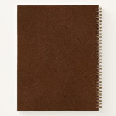 Faux Brown Leather Texture With Gold Foil Banner ノートブック (裏面)