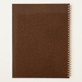 Faux Brown Leather Texture With Gold Foil Banner プランナー手帳 (裏面)