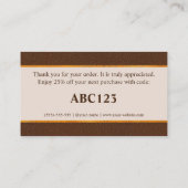 Faux Brown Leather Texture With Gold Foil Banner 名刺 (裏面)