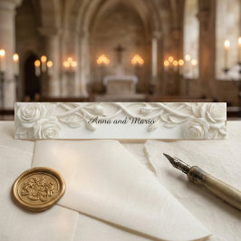 Faux Carved Plaster Relief Ivory Floral 招待状ベリーバンド