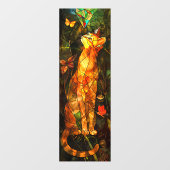 Faux Cat Painting Stained Glass Art ウィンドウサイン (シート)