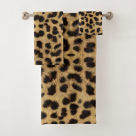 Faux Cheetah Animal Skin バスタオルセット