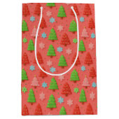 Faux Cookies in Clay Christmas Gift Wrap ミディアムペーパーバッグ (正面)