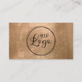 Faux Copper Gold Foil Your Logo 名刺