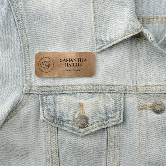 Faux Copper Gold Foil Your Logo 名札 (インサイチュ)