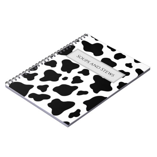 Faux Cow Hide Spiral Photo Notebook ノートブック (左側)