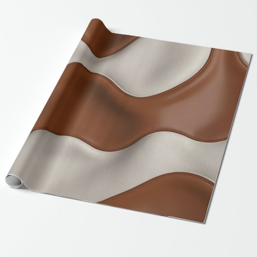 Faux Cow Leather Popular Luxury Elegant Collection ラッピングペーパー (アンロールド)