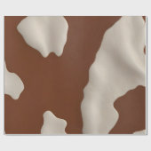 Faux Cow Leather Trendy Luxury Elegant Collection ラッピングペーパー (フラット)