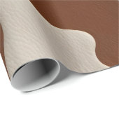 Faux Cow Leather Trendy Luxury Elegant Collection ラッピングペーパー (ロールコーナー)