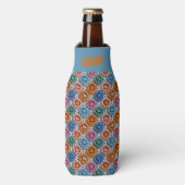 Faux Crochet Multicolored Stitches Bottle Cooler ボトルクーラー (ボトル正面)