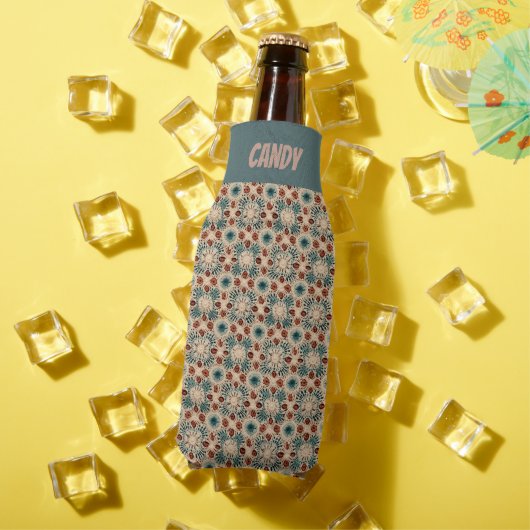 Faux Crochet Teal Cream Bottle Cooler ボトルクーラー (インサイチュ 夏)
