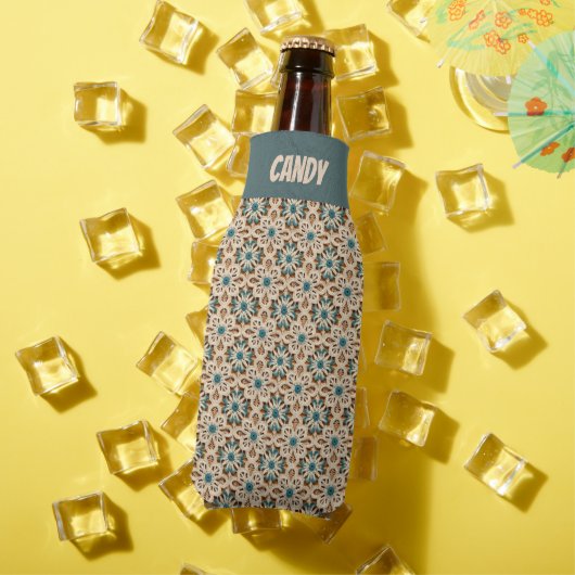 Faux Crochet Teal Cream Bottle Cooler ボトルクーラー (インサイチュ 夏)
