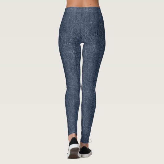 Faux Denim Blue Jean レギンス (裏面)