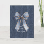 Faux Denim Blue Jean Bow カード (正面)
