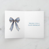 Faux Denim Blue Jean Bow カード (内部)